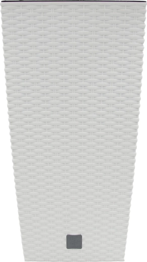 Plastic bloempot Rato Square 26,5 × 26,5 × 50 cm wit
