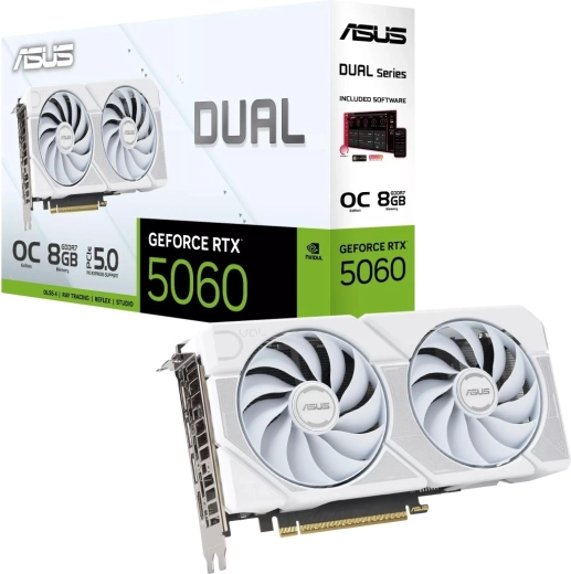 ASUS Dual GeForce RTX 5060 OC White 8 Go