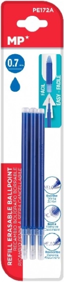Refills for erasable pens MP 3 pcs. 0.7 mm - blue