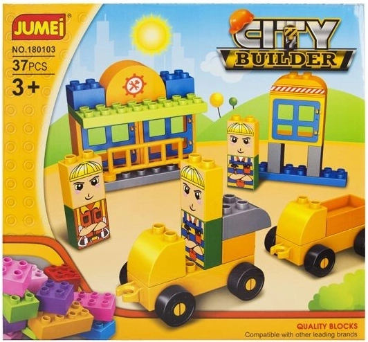 Jumei City Builder stad – bouw, 37 onderdelen (28 × 26 cm) - 1 stuk