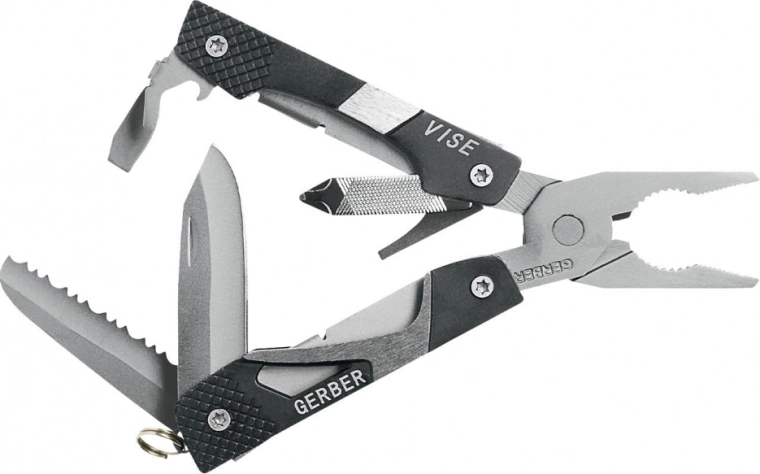 Multitool Gerber Vise Pocket Tool, zwart, 10 functies