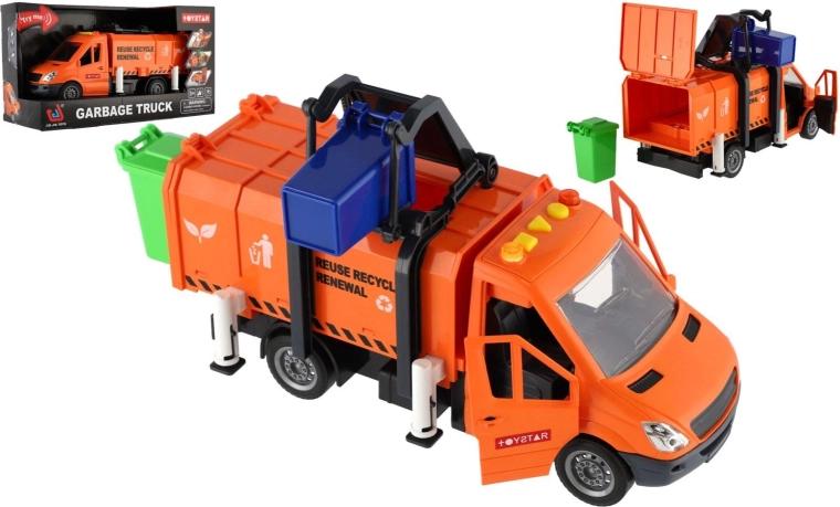 Vuilniswagen met frictie-aandrijving 30 cm