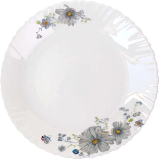 Assiette de table Amelia 26 cm en verre opalin