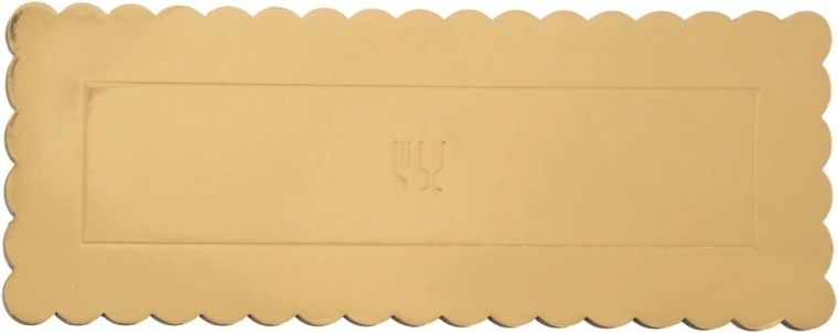 Sous-plat rectangulaire doré pour gâteau 33 × 12 cm