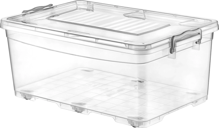 Opbergbox met wieltjes 40 l transparant MULTI BOX