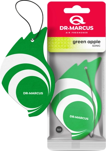Dr. Marcus Sonic hangende luchtverfrisser voor in de auto groene appel