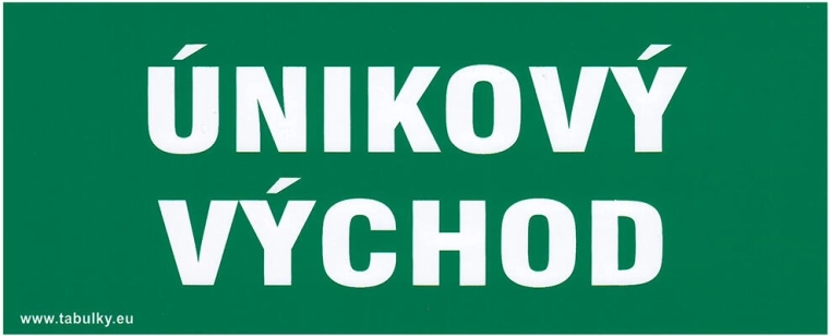 Self-adhesive sign Emergency exit 210 × 87 mm