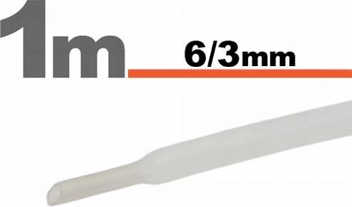 Transparent heat-shrink tubing 6/3 mm