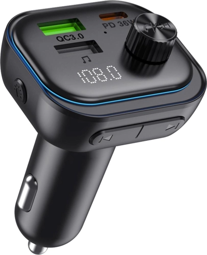 Sencor Bluetooth-FM-Transmitter fürs Auto mit PD- und QC-3.0-Schnellladefunktion