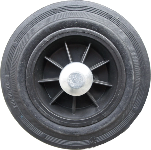 Massief rubberwiel voor steekwagen 200 mm
