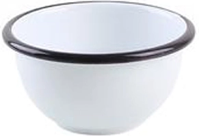 Enamel bowl 10 cm white
