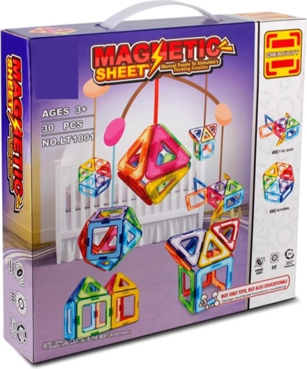 Magnetic Construction Set Magnetic Sheet 30 Pieces