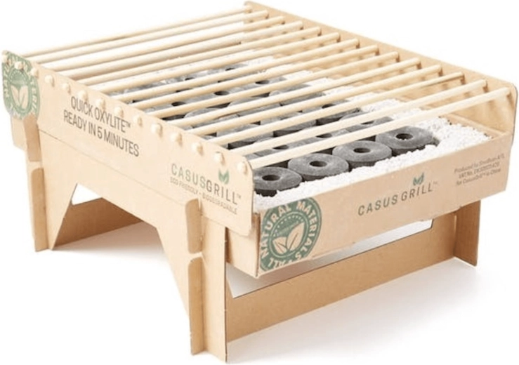 Barbecue jetable écologique CASUSGRILL en matériaux naturels