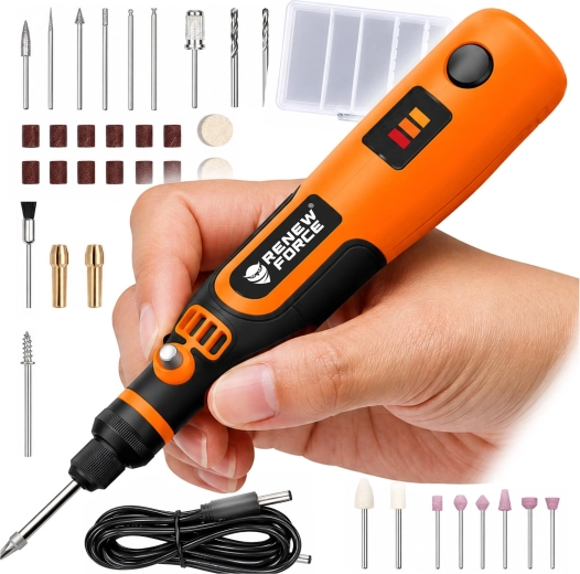 Renew Force mini fraiseuse et meuleuse sans fil avec accessoires