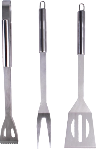 Stainless Steel BBQ Utensils – 3-Piece Set