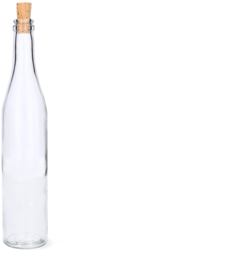 Glass bottle with cork stopper 500 ml