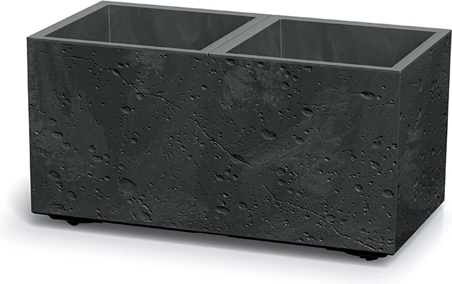 Sierra Case Planter with Concrete Effect 57.7 cm – Black