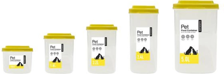 Ensemble de boîtes hermétiques pour croquettes LOCK PET, 5 pcs