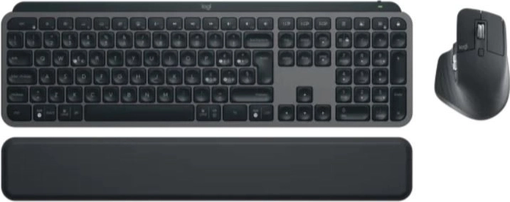 Logitech MX Keys S Combo with Mouse and Wrist Rest, Graphite (US layout)