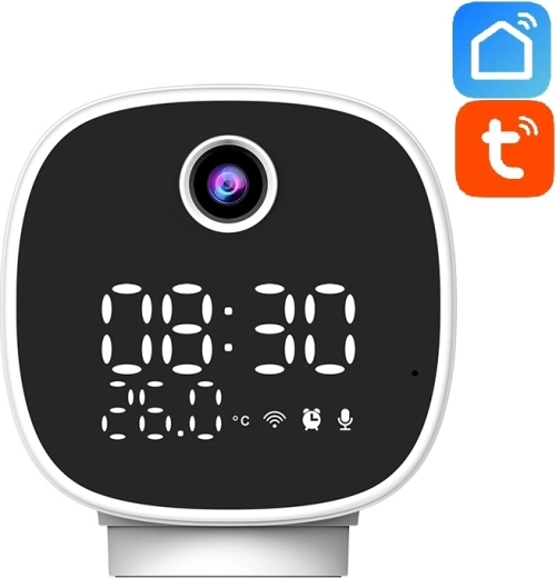 Solight WLAN-Heimkamera mit Nachtlicht und Uhr