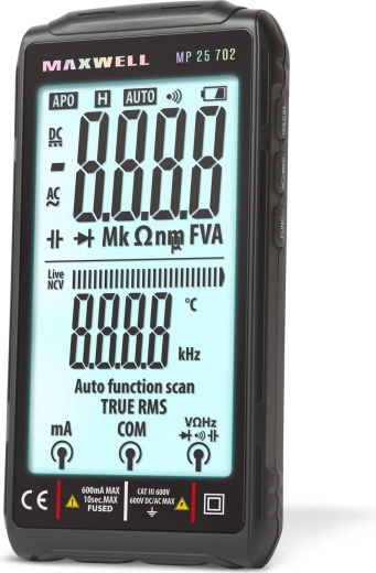 Multimètre numérique automatique avec écran TFT de 4,2" et recharge USB-C