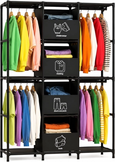Textile folding wardrobe RENEW FORCE 125 × 40 × 166 cm - 1 piece