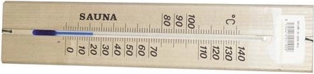 Wooden sauna thermometer 27 cm for wall