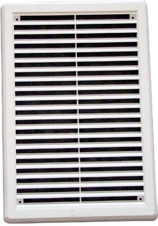 Grille d’aération avec moustiquaire 200 × 300 mm blanche