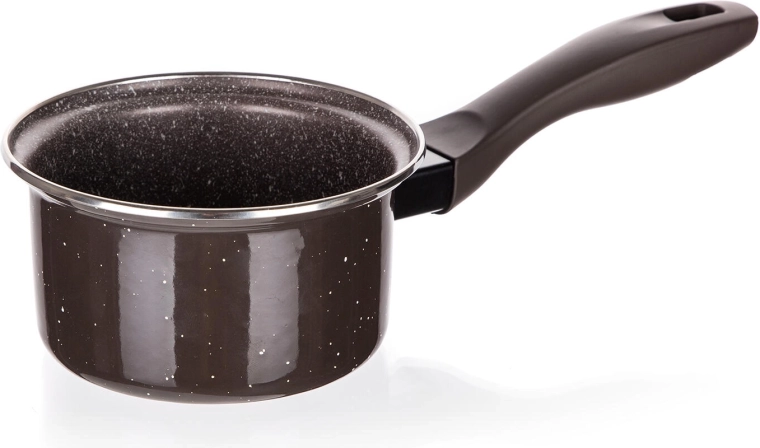 Steelpan met antiaanbaklaag van geëmailleerd oppervlak 14 cm Granite donkerbruin