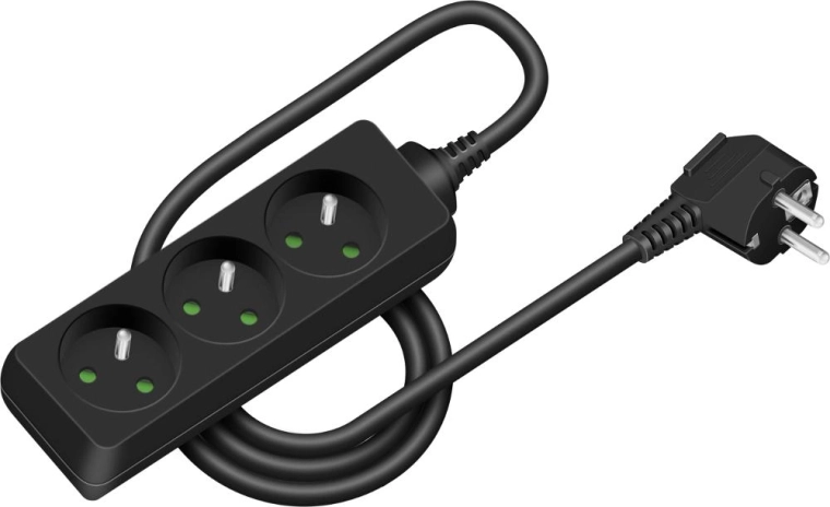 RETLUX extension lead with 3 sockets, 1.5 m