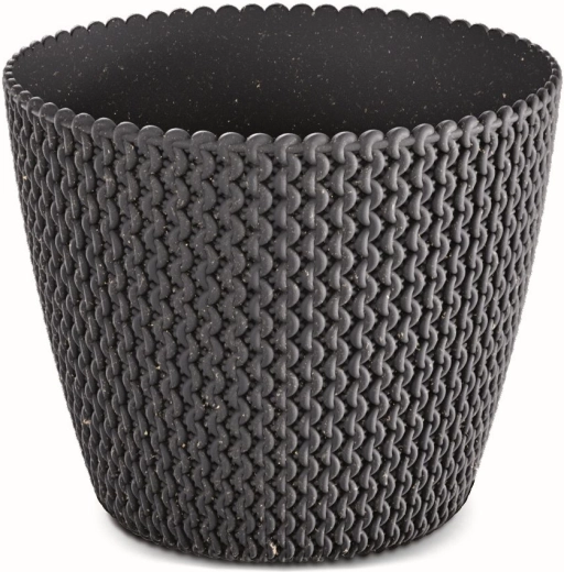 Cache-pot Splofy Eco Wood 15,7 cm anthracite