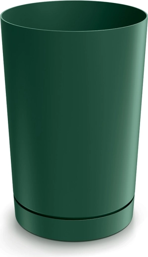 Blumentopf TUBO 30 cm mit Untersetzer – dunkelgrün