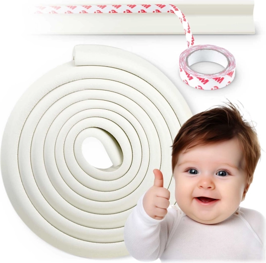 RICOKIDS veiligheids-schuimrandbeschermer, wit, 6 m