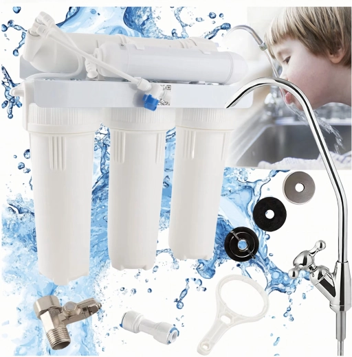 5-stufiger Wasserionisator und -filter mit Umkehrosmose für die Untertischmontage