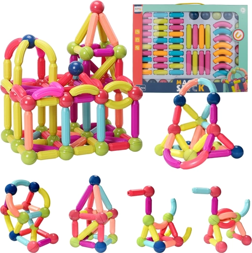 Magnetic building set 66 pieces
