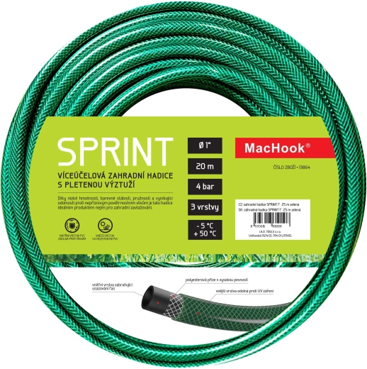 Sprint 1 Garden Hose, 25 m, Green