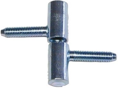 Window hinge 60 mm with screw-in pin, blue zinc-plated steel