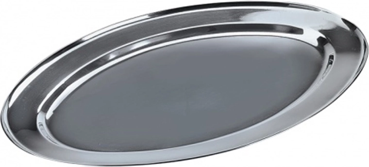 Ovale roestvrijstalen dienblad 35 cm