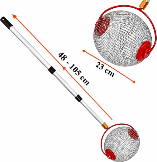 Teleskopischer Sammler für Nüsse, Bälle und Obst 48–105 cm - 1 Stück