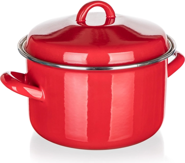Casserole émaillée avec couvercle 20 cm 3,4 l rouge MILTON