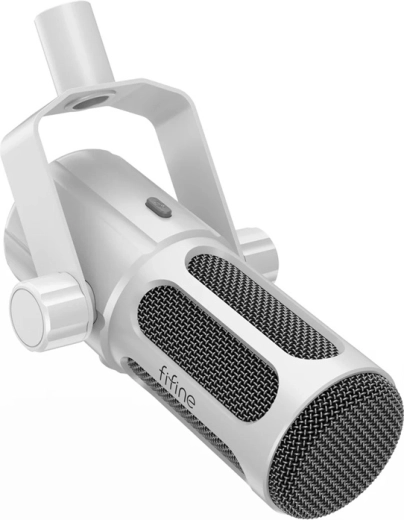 Microphone dynamique Fifine Tank6 USB/XLR blanc