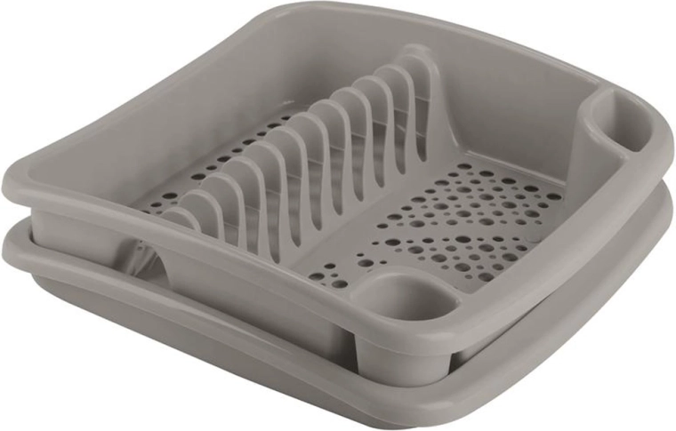 Plastic dish drainer with tray HEIDRUN 39 × 39 cm