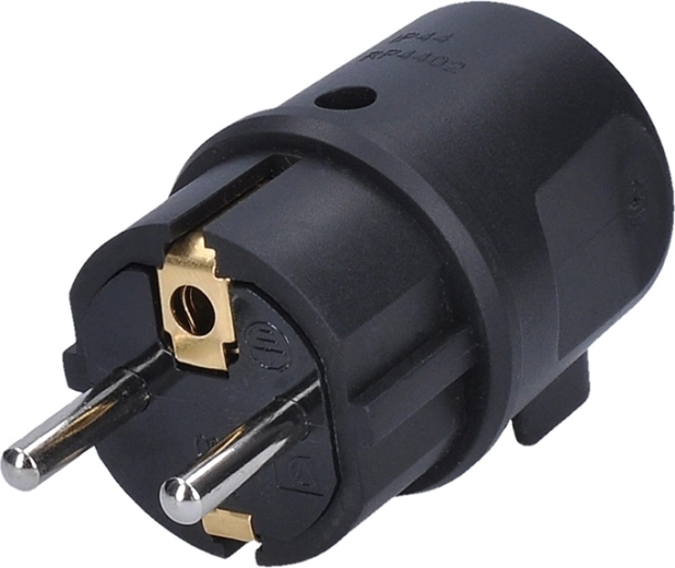 Solight Winkelstecker für Feuchträume IP44 schwarz – 1 Stück