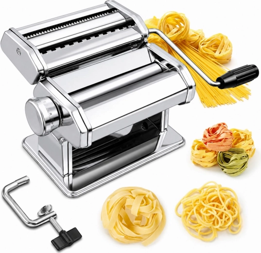 Machine manuelle en acier inoxydable pour pâte et pâtes 3 en 1 - 1 pièce