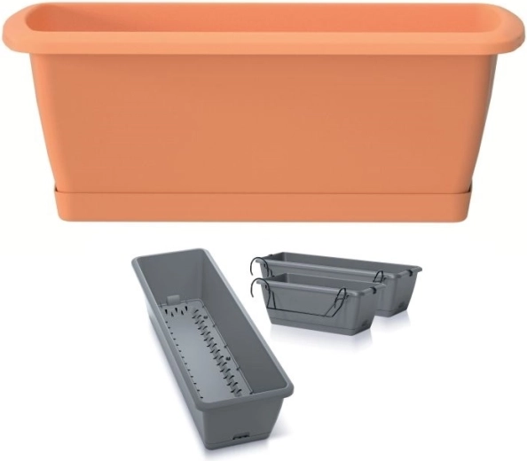 Jardinière avec système d’arrosage automatique et support Respana Easycare 59,3 cm terracotta