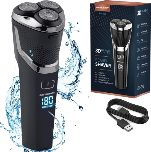 Elektrisch roterend scheerapparaat BERDSEN zwart