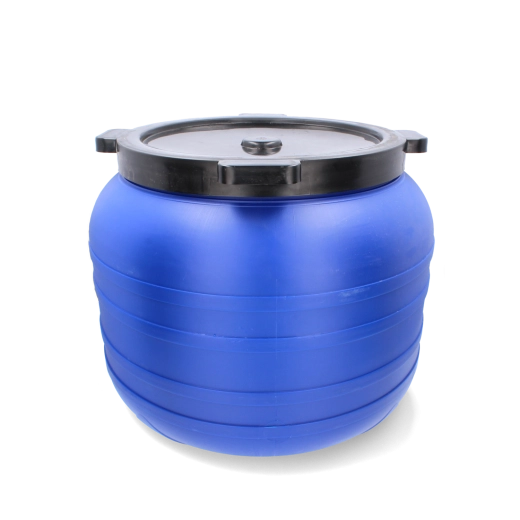 Plastic barrel 100 l with sealing lid and handles