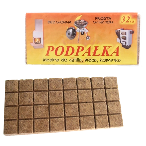 Grey firelighters in cubes