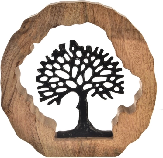 Tree of Life Decoration in Black (mango/metal)