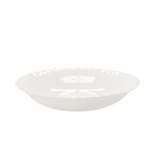 Assiette creuse Carbo 22 cm en verre opale